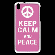Coque HTC Desire 816 Keep Calm Peace Rose