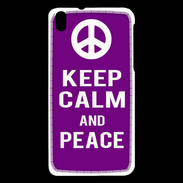 Coque HTC Desire 816 Keep Calm Peace Violet