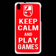 Coque HTC Desire 816 Keep Calm Play games Rouge