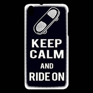 Coque HTC Desire 816 Keep Calm Ride on Noir