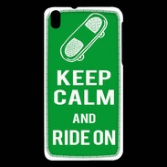 Coque HTC Desire 816 Keep Calm Ride on Vert