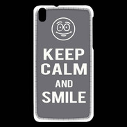 Coque HTC Desire 816 Keep Calm Smile Gris