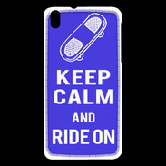 Coque HTC Desire 816 Keep Calm Ride on Bleu