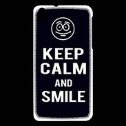 Coque HTC Desire 816 Keep Calm Smile Noir