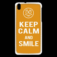 Coque HTC Desire 816 Keep Calm Smile Orange
