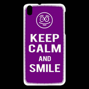 Coque HTC Desire 816 Keep Calm Smile Violet