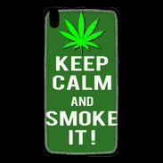 Coque HTC Desire 816 Keep Calm Smoke it Kaki