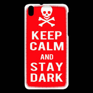 Coque HTC Desire 816 Keep Calm Stay dark Rouge