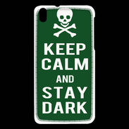 Coque HTC Desire 816 Keep Calm Stay dark Vert