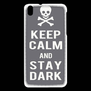 Coque HTC Desire 816 Keep Calm Stay dark Gris