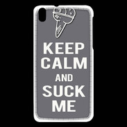 Coque HTC Desire 816 Keep Calm Suck me Gris