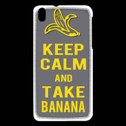 Coque HTC Desire 816 Keep Calm Take Banana Gris