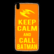Coque HTC Desire 816 Keep Calm Call Batman Orange