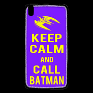 Coque HTC Desire 816 Keep Calm Call Batman Violet