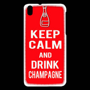Coque HTC Desire 816 Keep Calm Drink champagne Rouge
