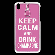 Coque HTC Desire 816 Keep Calm Drink champagne Rose