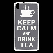 Coque HTC Desire 816 Keep Calm Drink Tea Gris