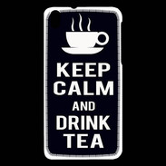 Coque HTC Desire 816 Keep Calm Drink Tea Noir