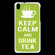 Coque HTC Desire 816 Keep Calm Drink Tea Vert pomme