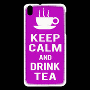 Coque HTC Desire 816 Keep Calm Drink Tea Violet