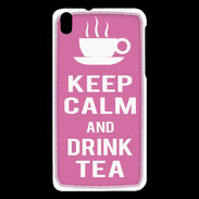 Coque HTC Desire 816 Keep Calm Drink Tea Rose