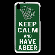 Coque HTC Desire 816 Keep Calm Have a beer Vert
