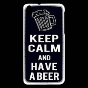 Coque HTC Desire 816 Keep Calm Have a beer Noir