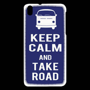 Coque HTC Desire 816 Keep Calm Take road Bleu