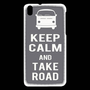 Coque HTC Desire 816 Keep Calm Take Road Gris