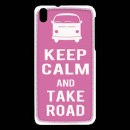 Coque HTC Desire 816 Keep Calm Take Road Rose