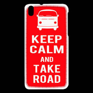 Coque HTC Desire 816 Keep Calm Take Road Rouge