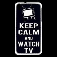 Coque HTC Desire 816 Keep Calm Watch TV Noir