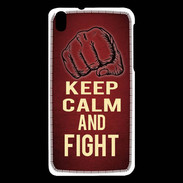 Coque HTC Desire 816 Keep Calm and Fight Rouge