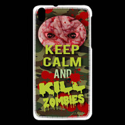 Coque HTC Desire 816 Keep Calm and Kill Zombies camouflage