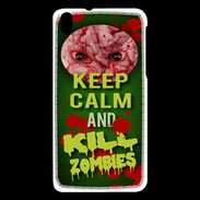 Coque HTC Desire 816 Keep Calm and Kill Zombies Vert