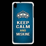Coque HTC Desire 816 Keep Calm and Miskine Bleu