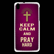 Coque HTC Desire 816 Keep Calm and Pray Christian Rose
