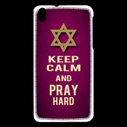 Coque HTC Desire 816 Keep Calm and Pray jewish Rose