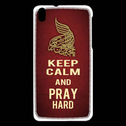 Coque HTC Desire 816 Keep Calm and Pray Muslim Rouge