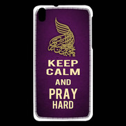 Coque HTC Desire 816 Keep Calm and Pray Muslim Violet