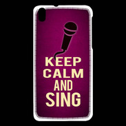Coque HTC Desire 816 Keep Calm and Sing Rose
