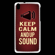 Coque HTC Desire 816 Keep Calm and Up Sound Rouge