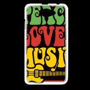 Coque HTC Desire 516 Peace Love Music