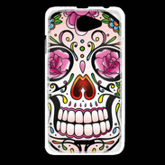 Coque HTC Desire 516 Tête de mort design et coloré