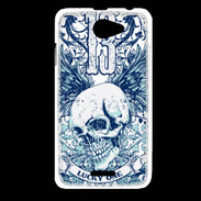 Coque HTC Desire 516 Tête de mort Lucky One 13