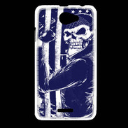 Coque HTC Desire 516 Tête de mort Biker USA