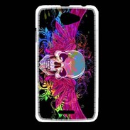 Coque HTC Desire 516 Tête de mort design et colorée