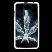 Coque HTC Desire 516 Feuille de cannabis en fumée