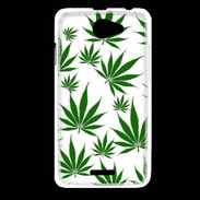 Coque HTC Desire 516 Feuille de cannabis sur fond blanc