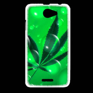 Coque HTC Desire 516 Cannabis Effet bulle verte